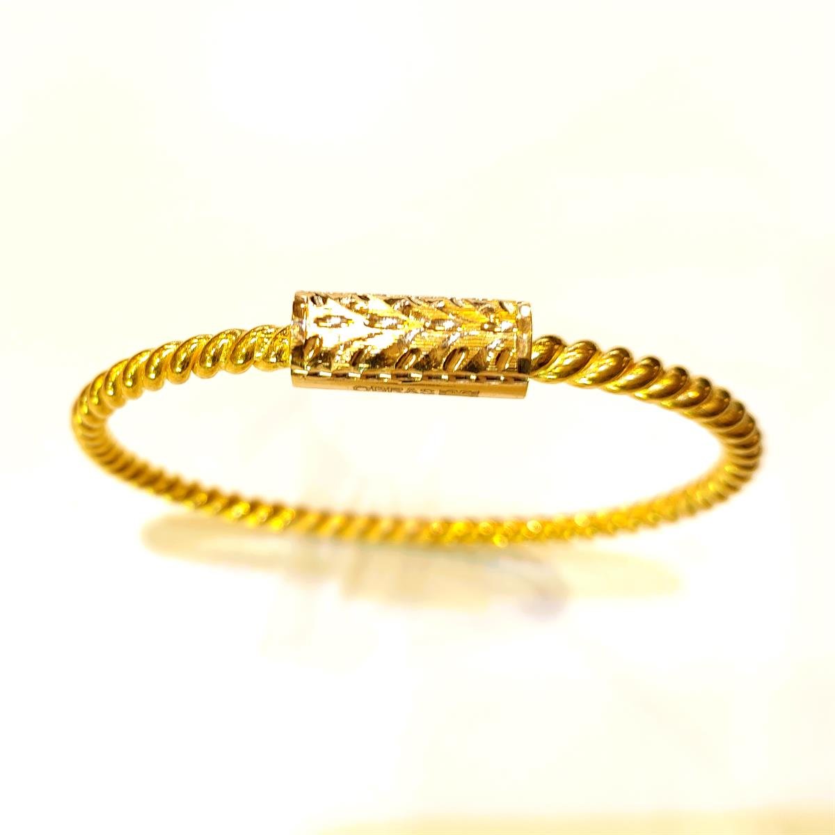 35gr İşçiliksiz Kilitli Ankara Borukaş Burma Bilezik 22 Ayar Yatırım ve Tasarruf İçin