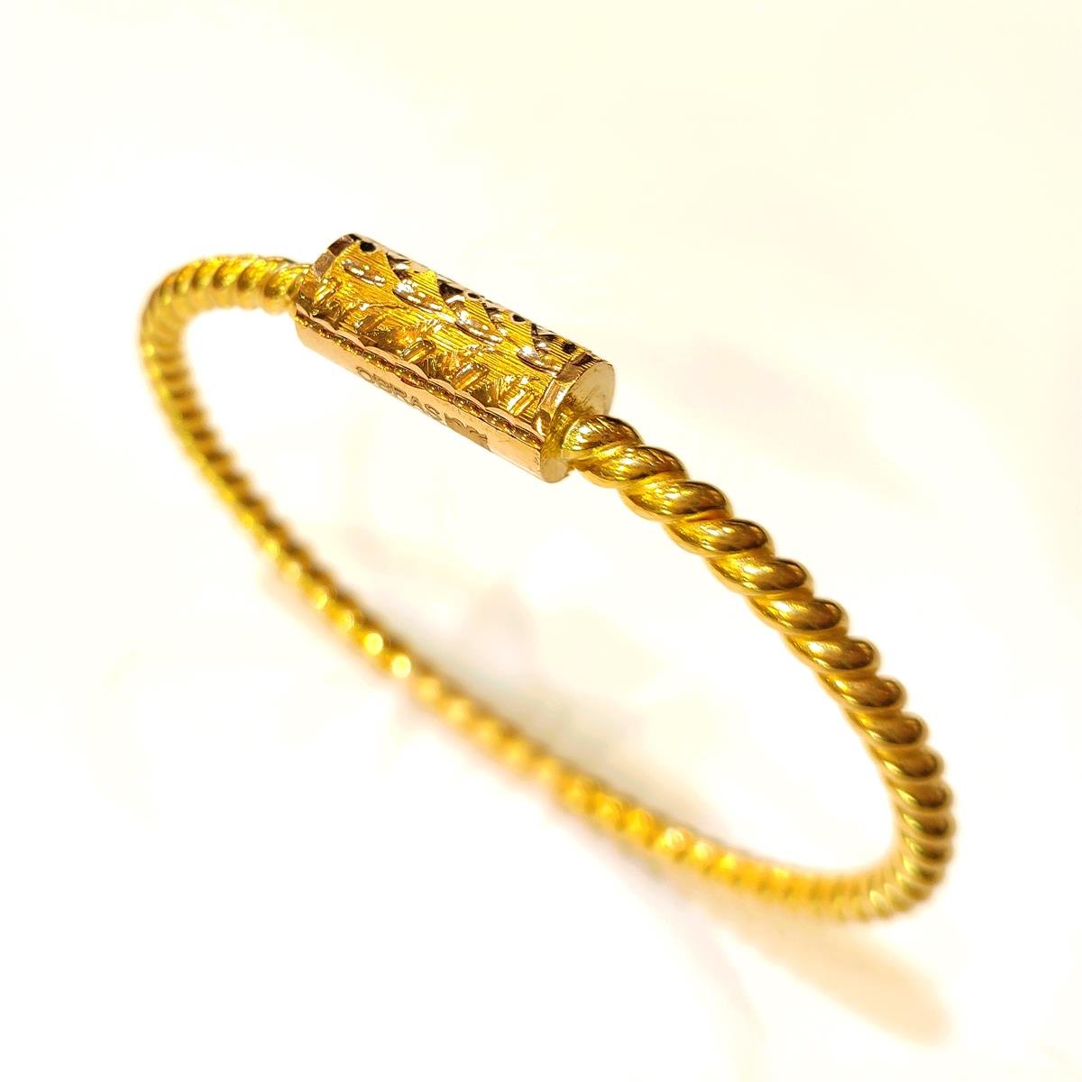 35gr İşçiliksiz Kilitli Ankara Borukaş Burma Bilezik 22 Ayar Yatırım ve Tasarruf İçin