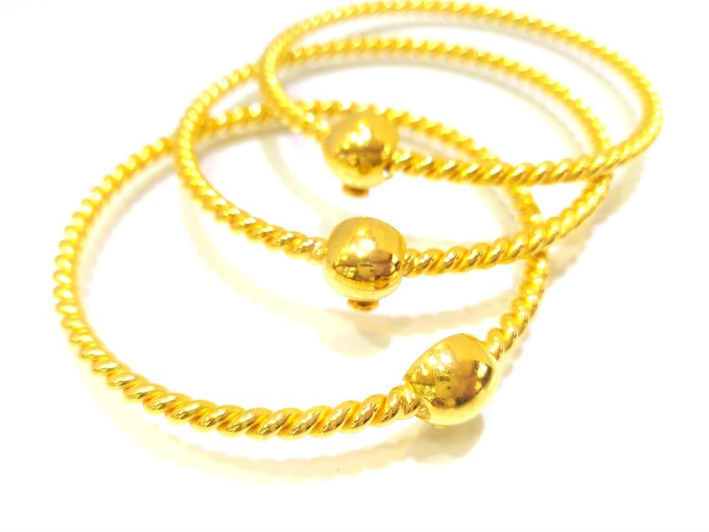 40,00 Gram Top Kilitli Ankara Bilezik 22 Ayar Altın