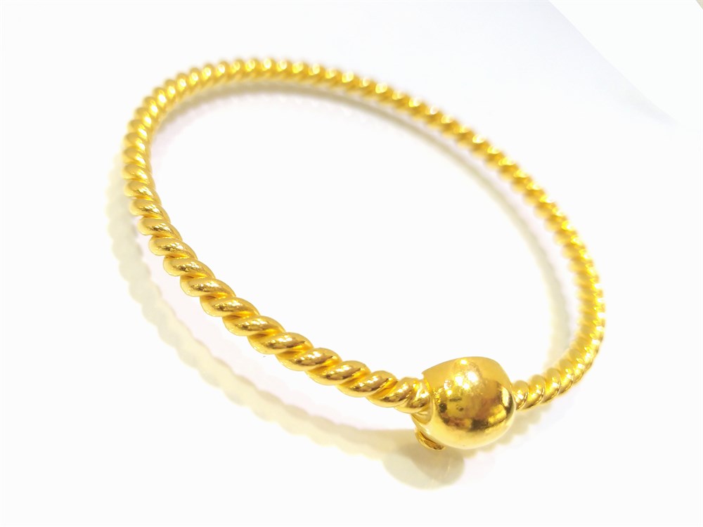 40,00 Gram Top Kilitli Ankara Bilezik 22 Ayar Altın