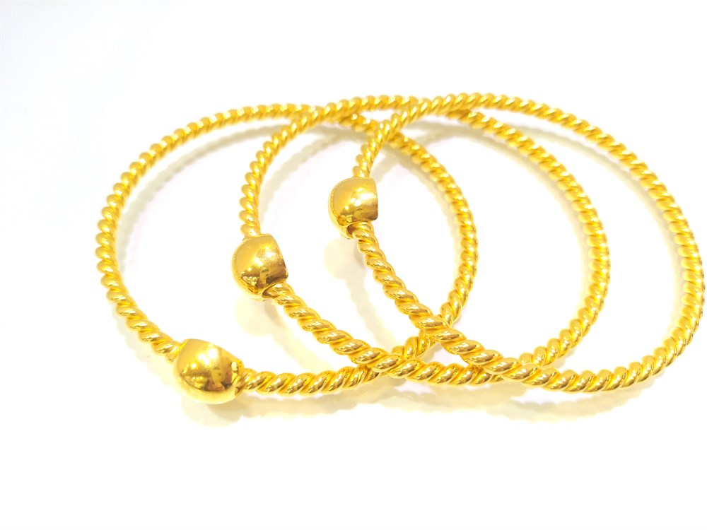 40,00 Gram Top Kilitli Ankara Bilezik 22 Ayar Altın