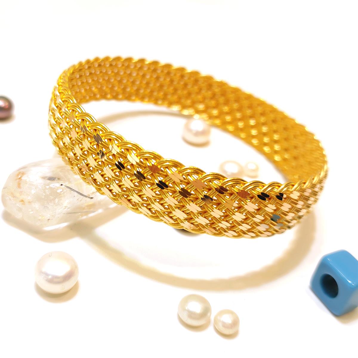 40gr İşçiliksiz Örgü Sepet Hasır Bilezik 22 Ayar Altın Yatırım ve Tasarruf İçin