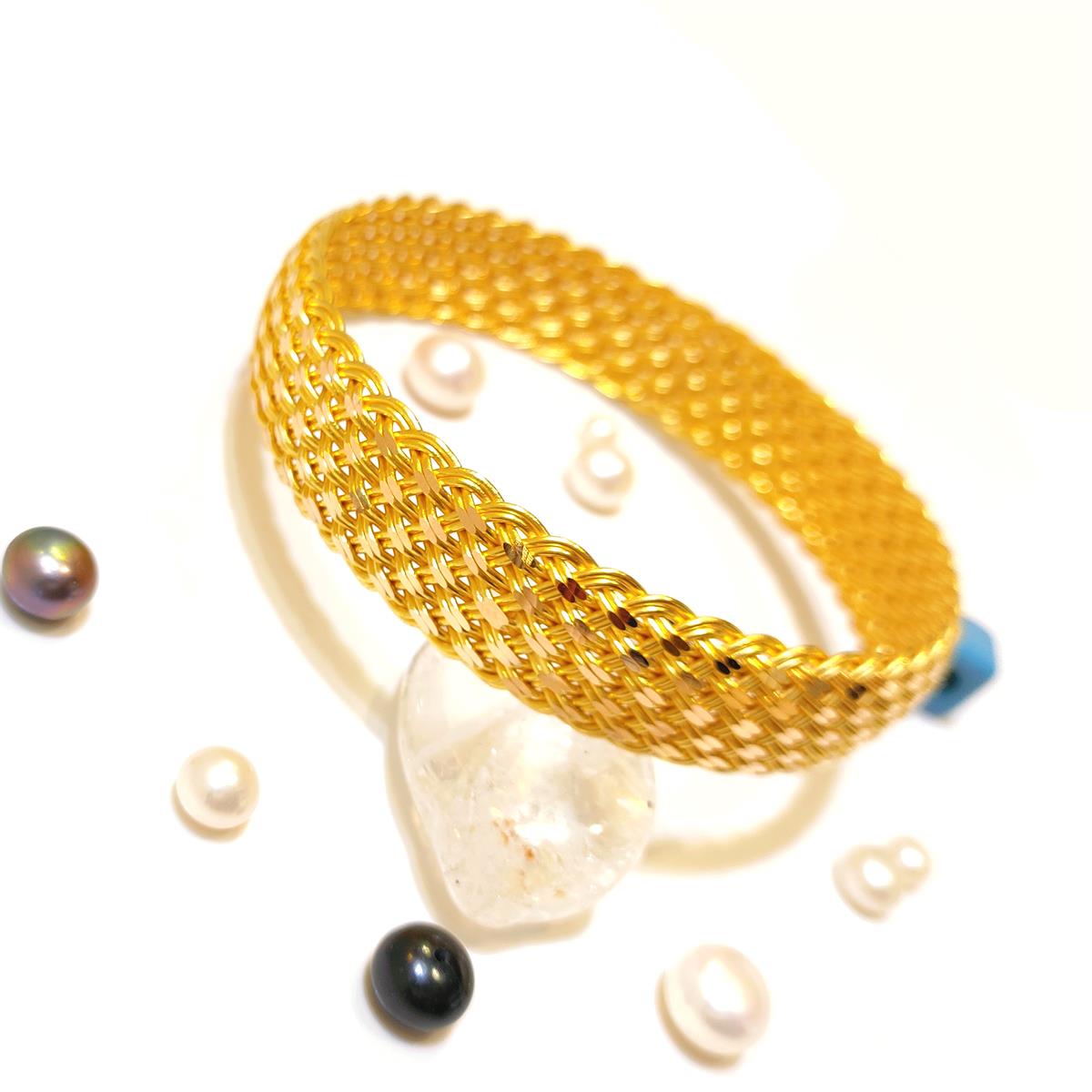 40gr İşçiliksiz Örgü Sepet Hasır Bilezik 22 Ayar Altın Yatırım ve Tasarruf İçin