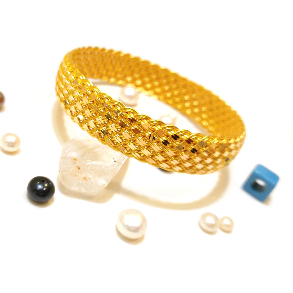 40gr İşçiliksiz Örgü Sepet Hasır Bilezik 22 Ayar Altın Yatırım ve Tasarruf İçin