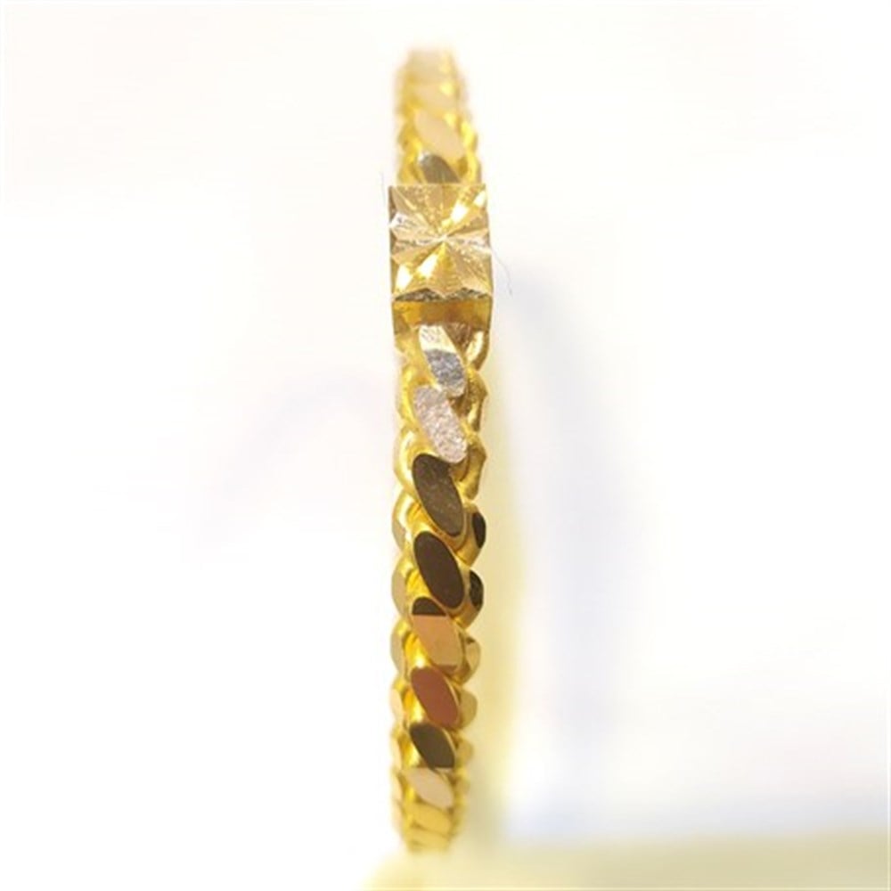 45gr İşçiliksiz Kilitli Dik Mersin  burma Bilezik 22 Ayar Altın