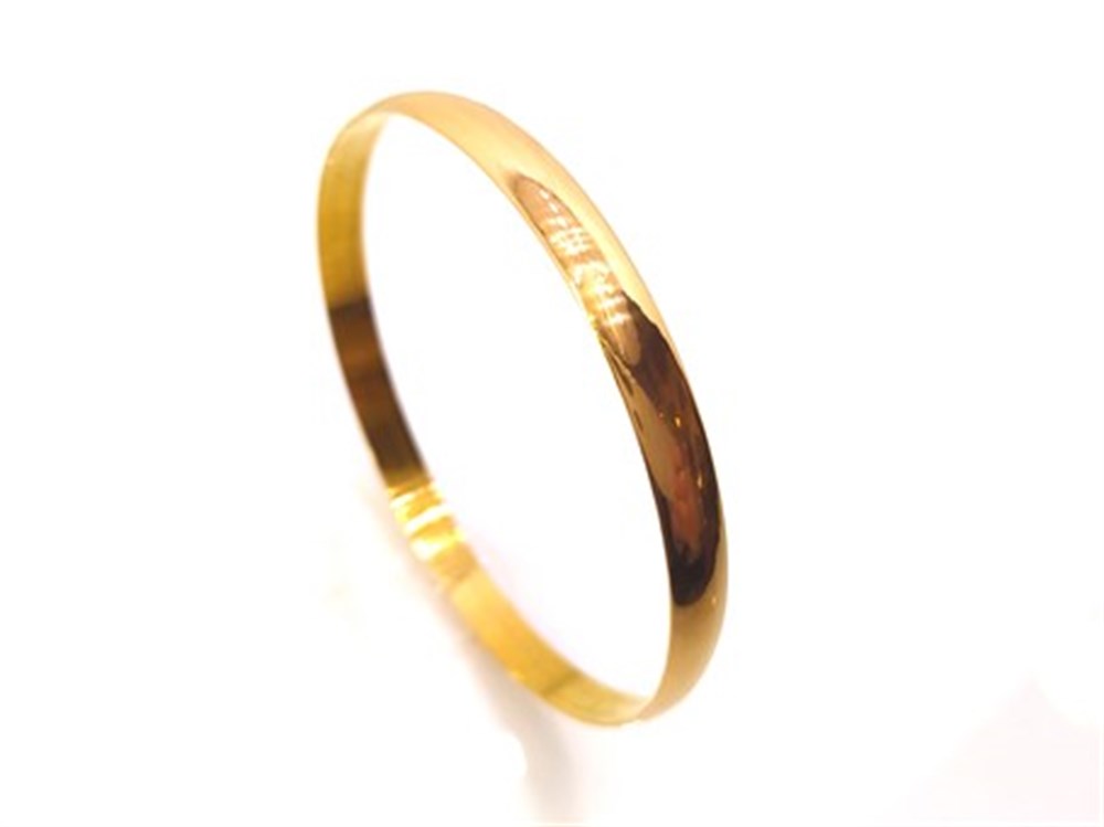 4mm Bombeli Düz Ray Bilezik 10gr 22 Ayar Altın