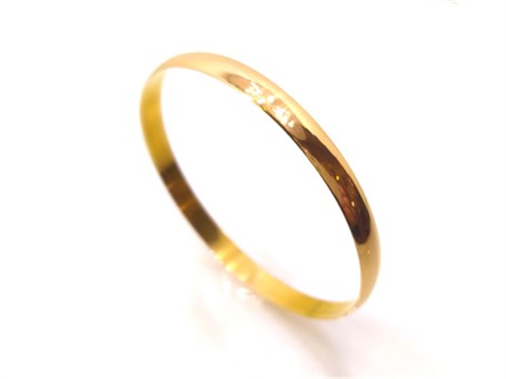 4mm Bombeli Düz Ray Bilezik 10gr 22 Ayar Altın