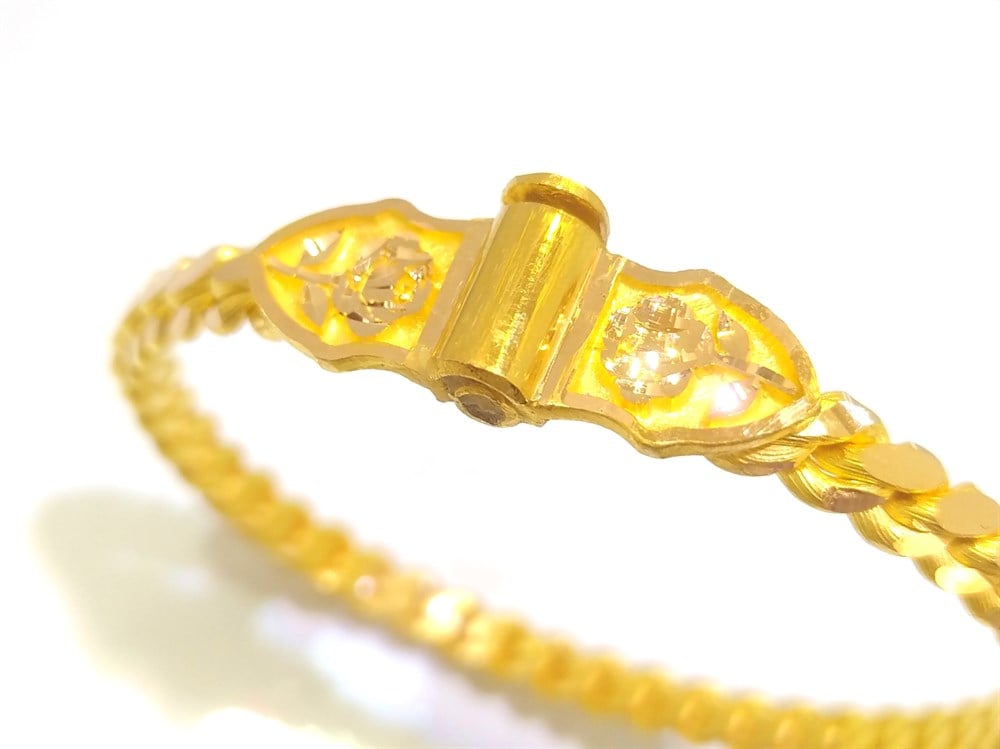 50,00 Gram Kelebek Kilitli Mersin İşçiliksiz Bilezik 22 Ayar Altın