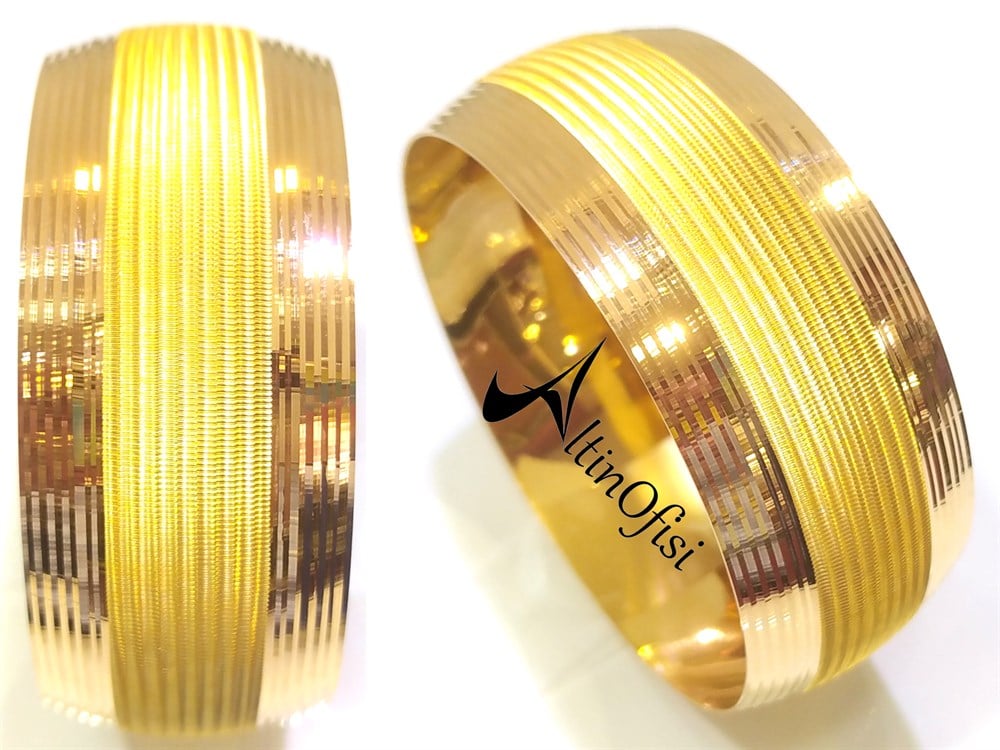 50,00gr CNC Mega İŞÇİLİKSİZ Bilezik 22 Ayar