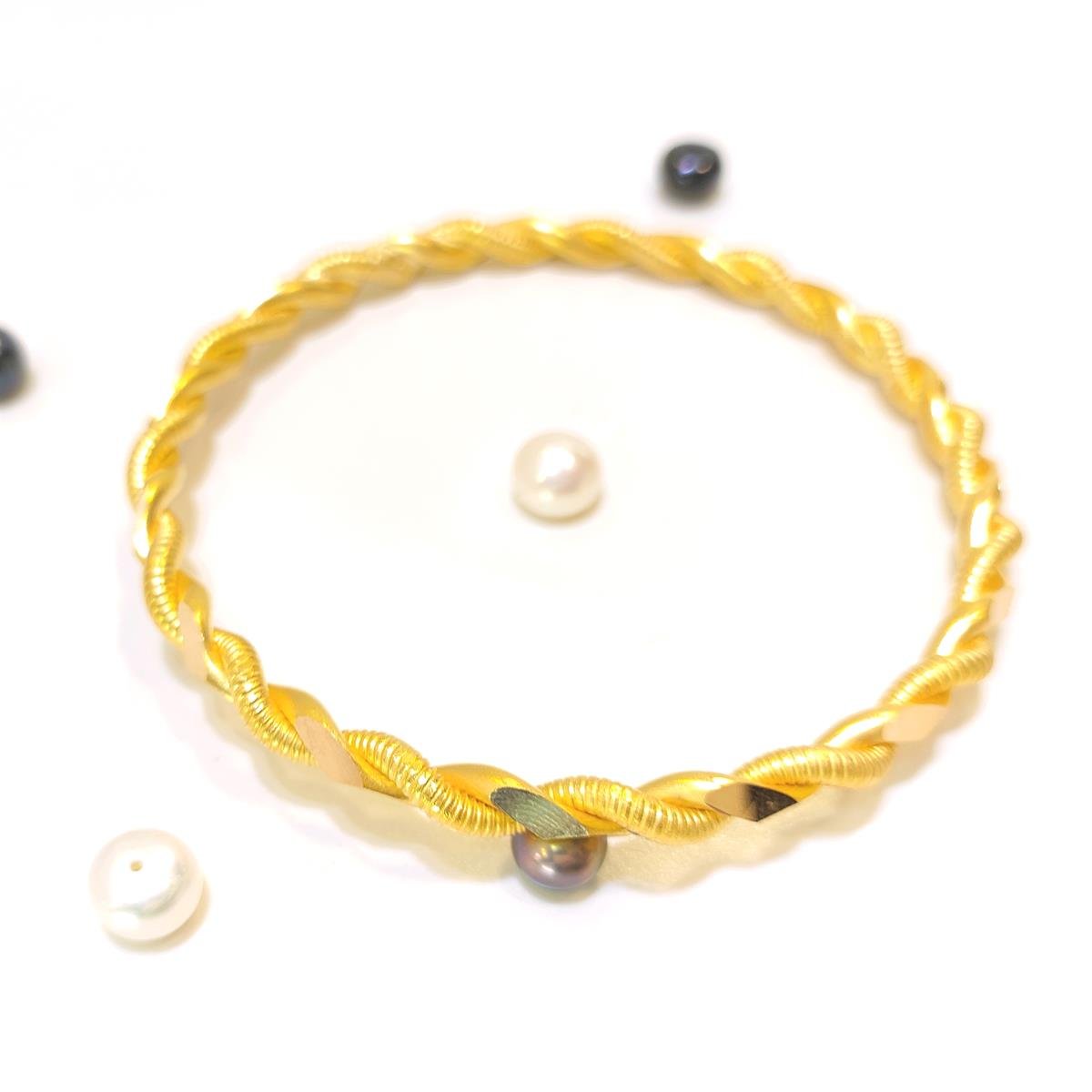 50g İşçiliksiz Klavuz İkili Burma Bilezik 22 Ayar Altın Yatırım ve Tasarruf İçin