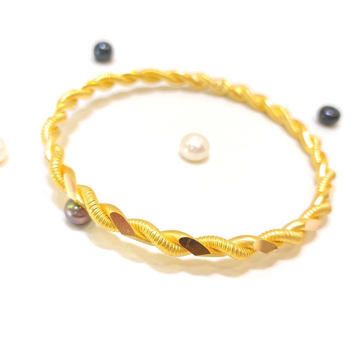 50g İşçiliksiz Klavuz İkili Burma Bilezik 22 Ayar Altın Yatırım ve Tasarruf İçin