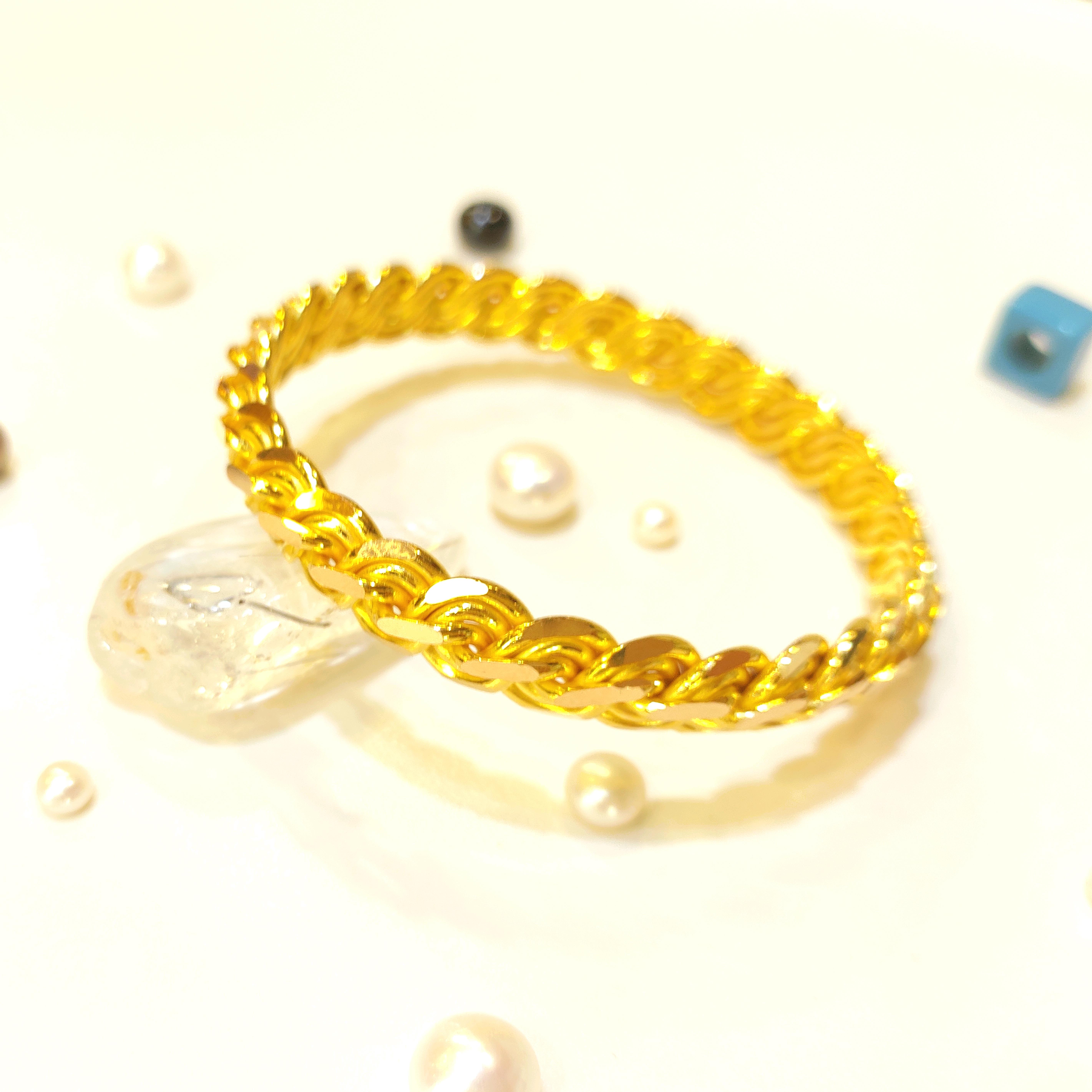 50gr İşçiliksiz  Elmas Kırığı Bilezik 22 Ayar Altın Yatırım ve Tasarruf İçin