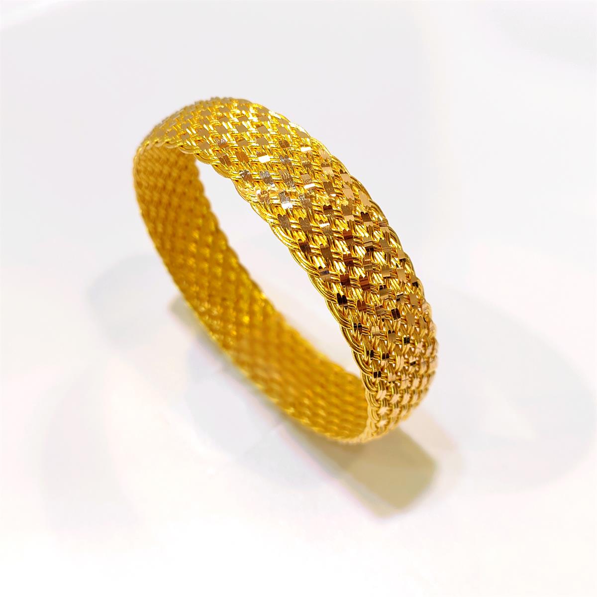 50gr İşçiliksiz Örgü Sepet Hasır Bilezik 22 Ayar Altın