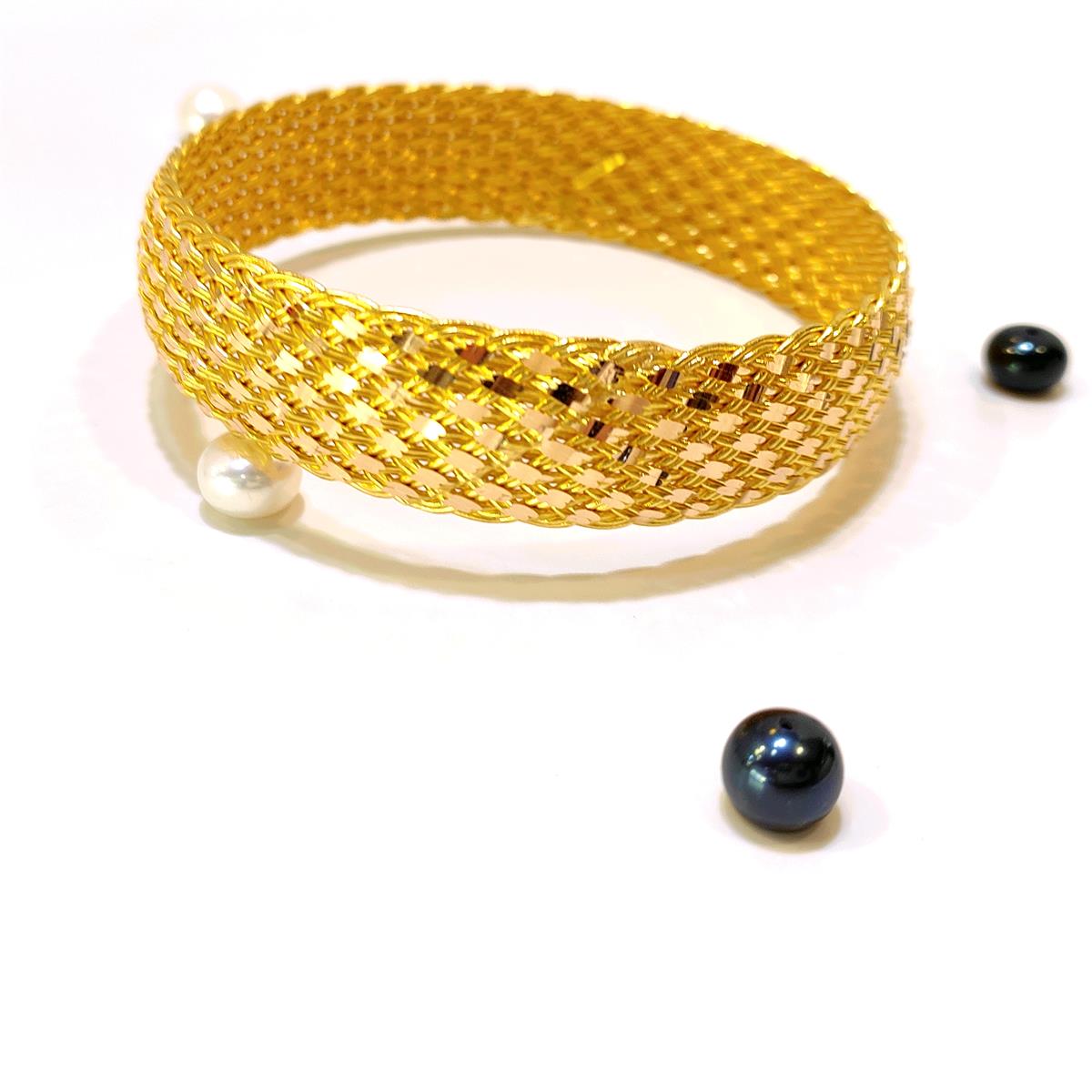 50gr İşçiliksiz Örgü Sepet Hasır Bilezik 22 Ayar Altın