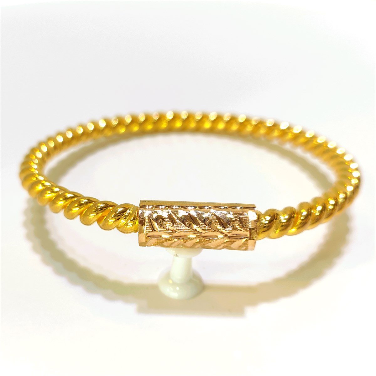 50gr İşçiliksiz Kilitli Ankara Borukaş Burma Bilezik 22 Ayar