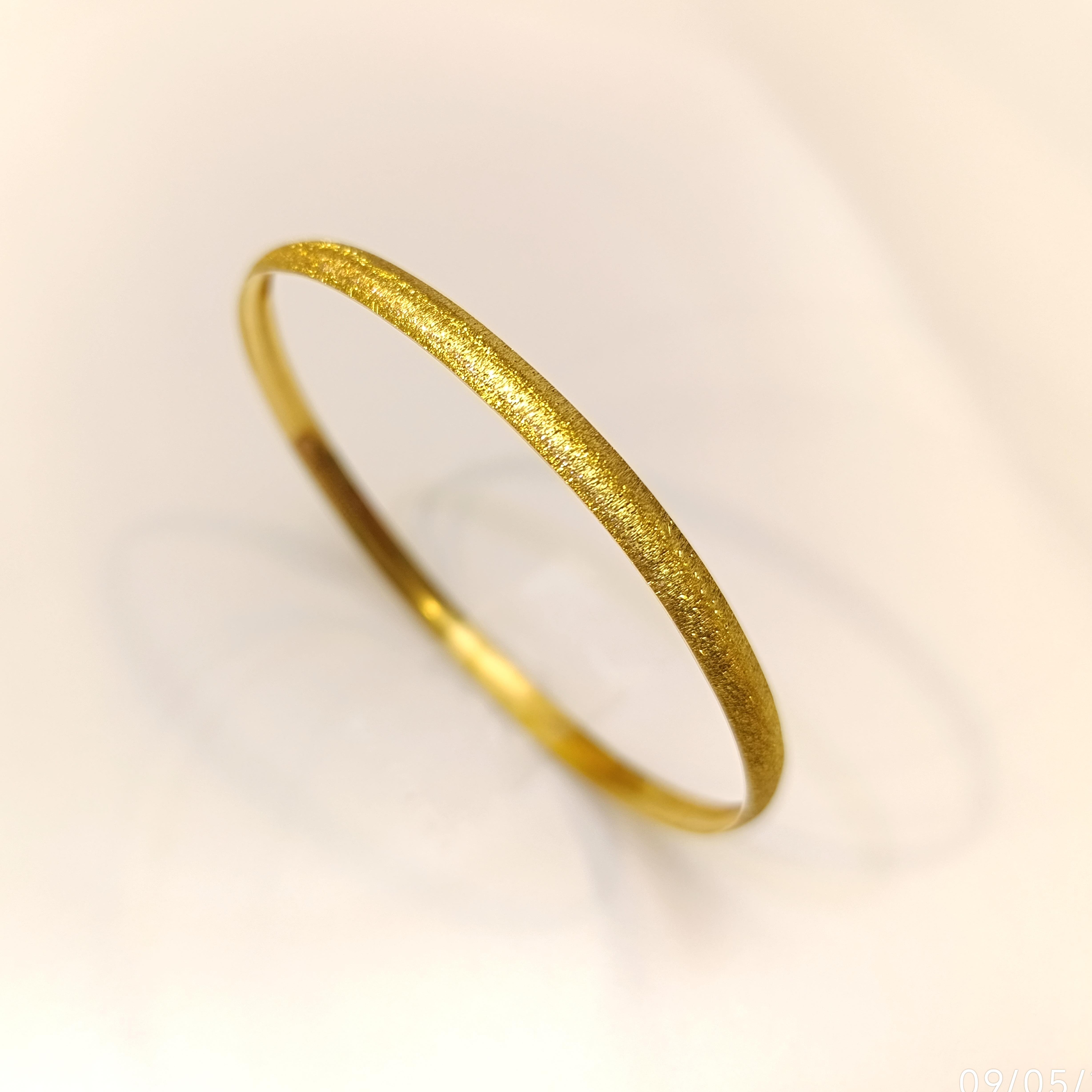 5gr İşçiliksiz zımpara CNC Bilezik 22 Ayar Altın Yatırım ve Tasarruf İçin