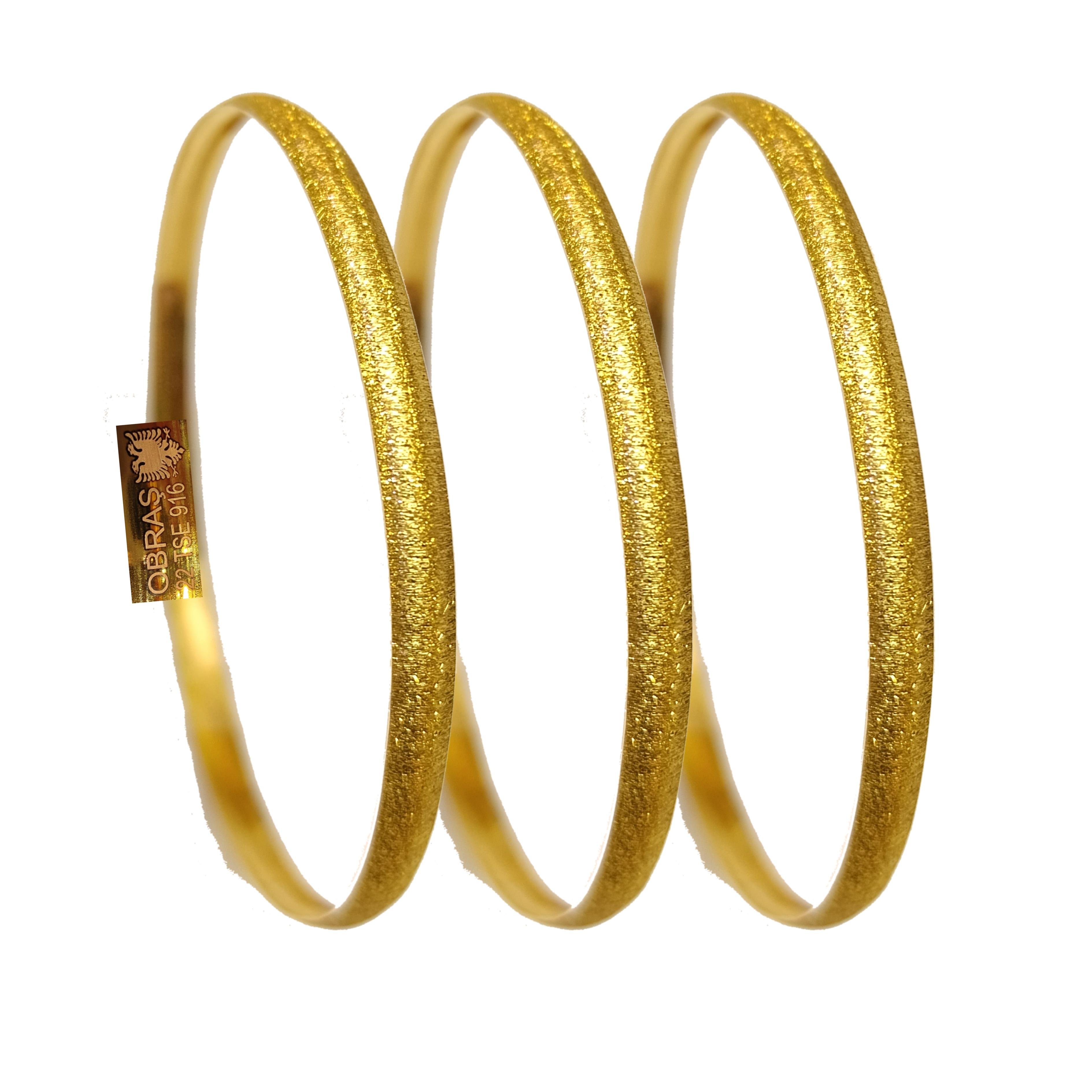 5gr İşçiliksiz zımpara CNC Bilezik 22 Ayar Altın Yatırım ve Tasarruf İçin