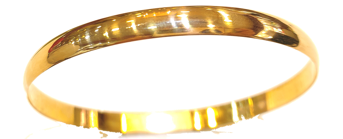 6mm 20gr İşçiliksiz Bombeli Düz Bilezik 22 Ayar Altın Yatırım ve Tasarruf İçin