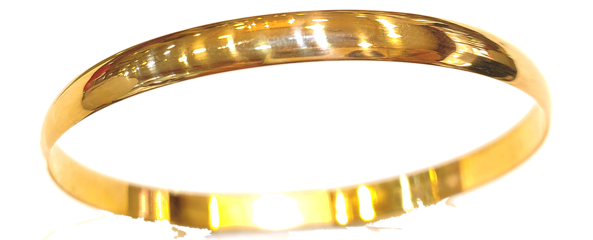 6mm 22,50gr İşçiliksiz Bombeli Düz Bilezik  22 Ayar Altın Yatırım ve Tasarruf İçin