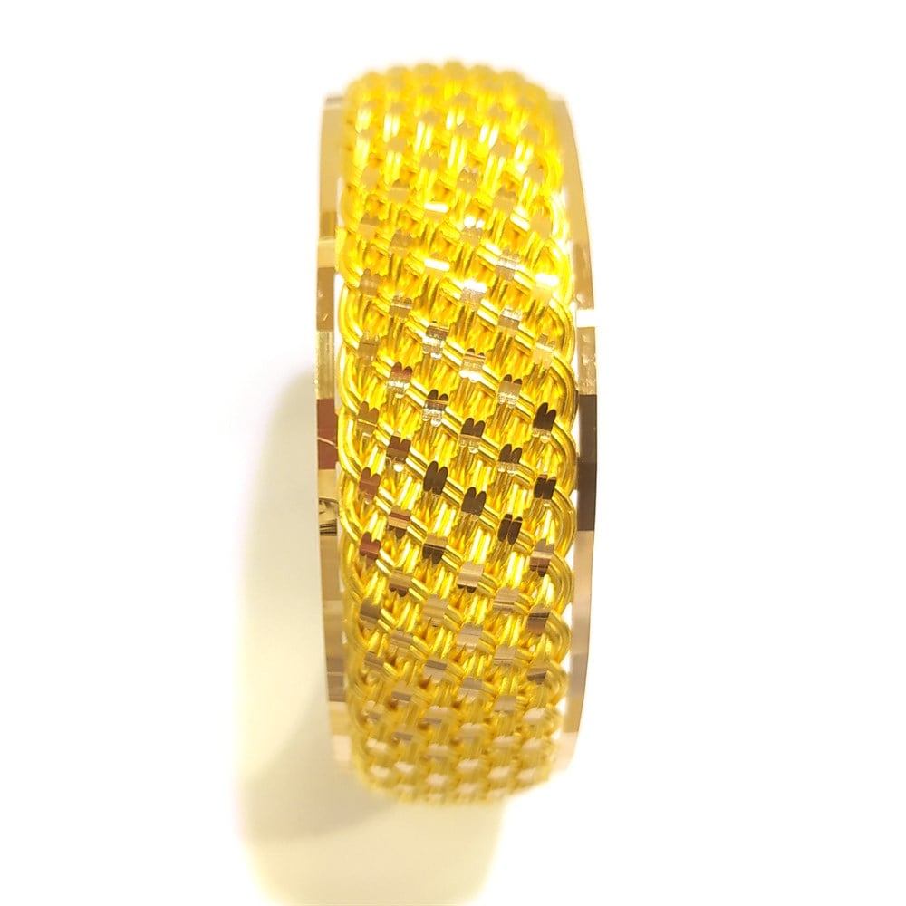 70.00gr İşçiliksiz Çerçeveli Sepet Örgüsü Maraş Hasırı Bilezik 22 Ayar