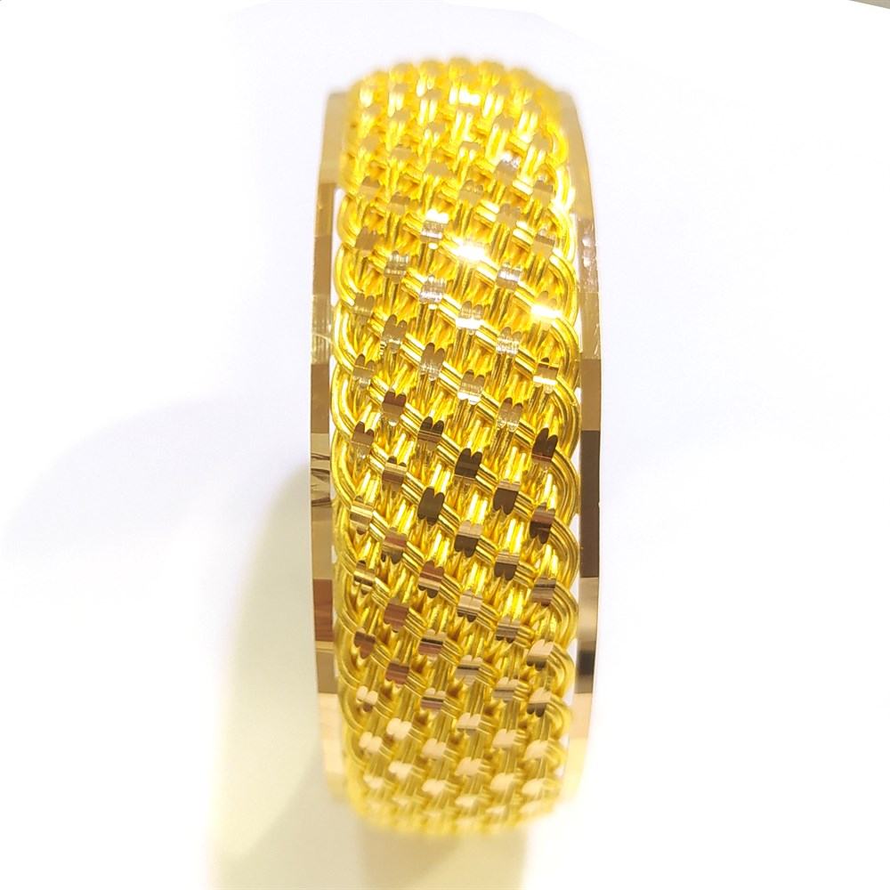 70.00gr İşçiliksiz Çerçeveli Sepet Örgüsü Maraş Hasırı Bilezik 22 Ayar