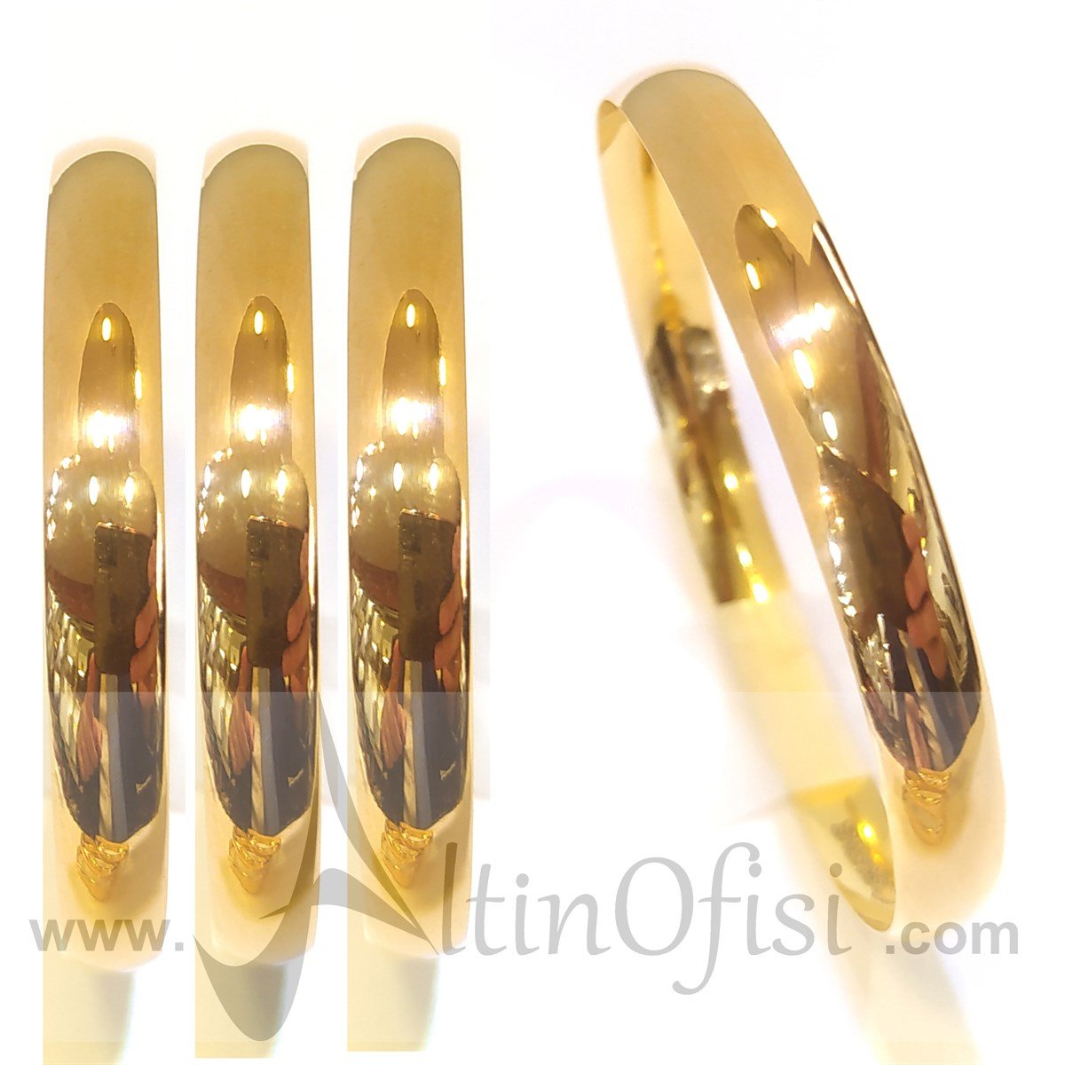 8gr  İşçiliksiz CNC Bilezik 22 Ayar Altın