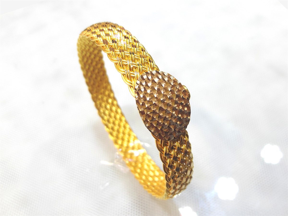 Kilitli Sepet Hasır Örgü Bilezik 40,00gr 22 Ayar