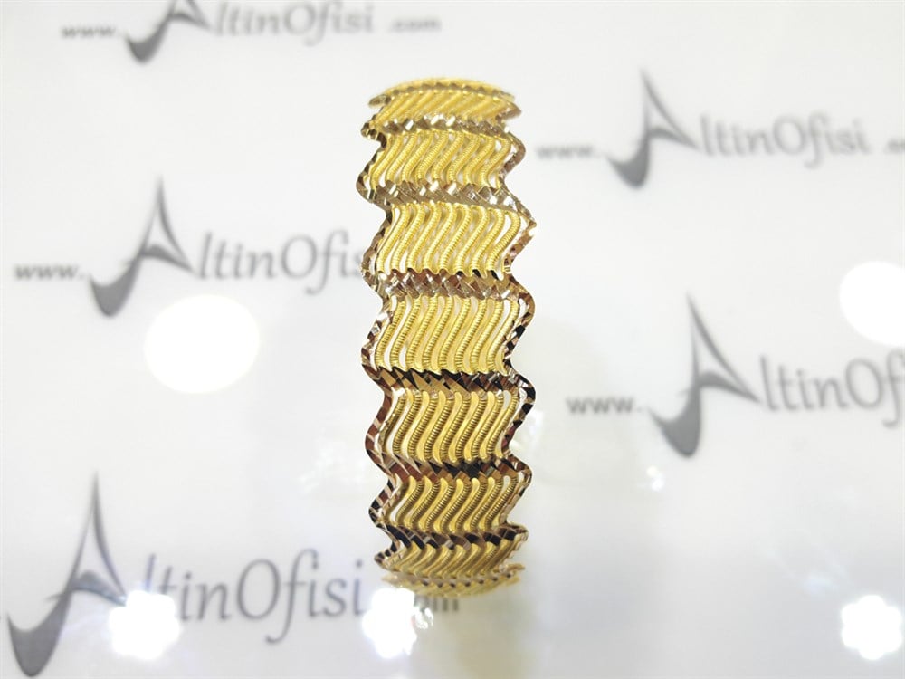 Telli Bilezik 30gr 22 Ayar Altın 3D 360 Derece Resimli