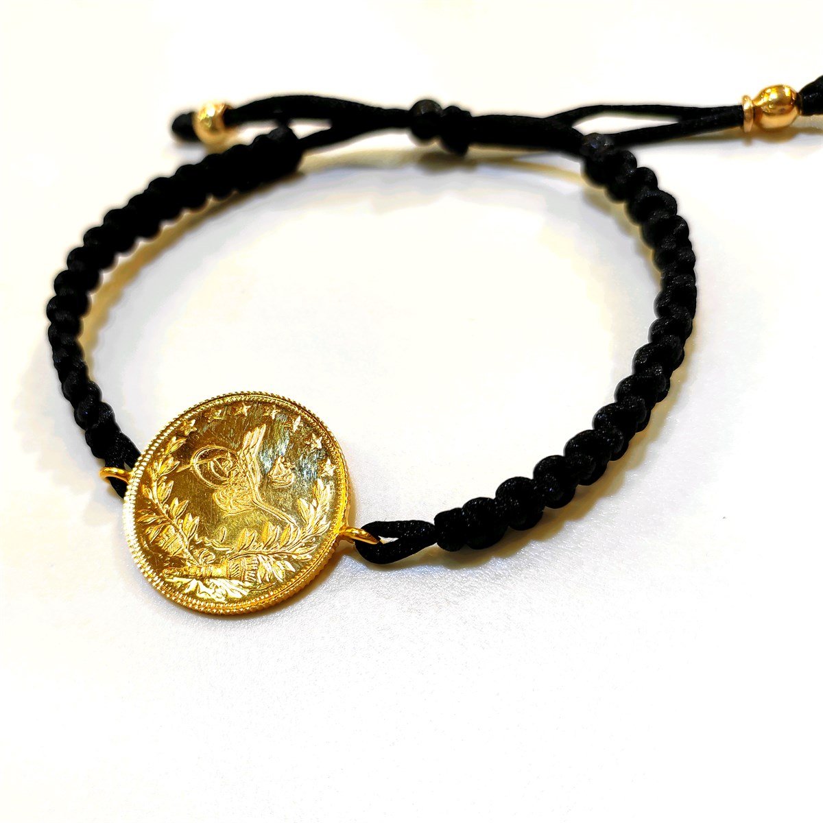 Reşat Tam Altın Makrome Örgü Bileklik 22 Ayar Altın