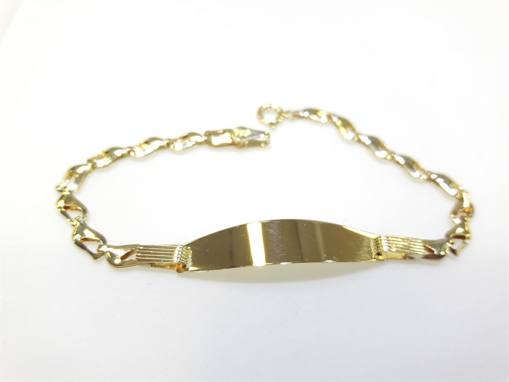 İsim Yazılabilir Çocuk Künye 14K Altın