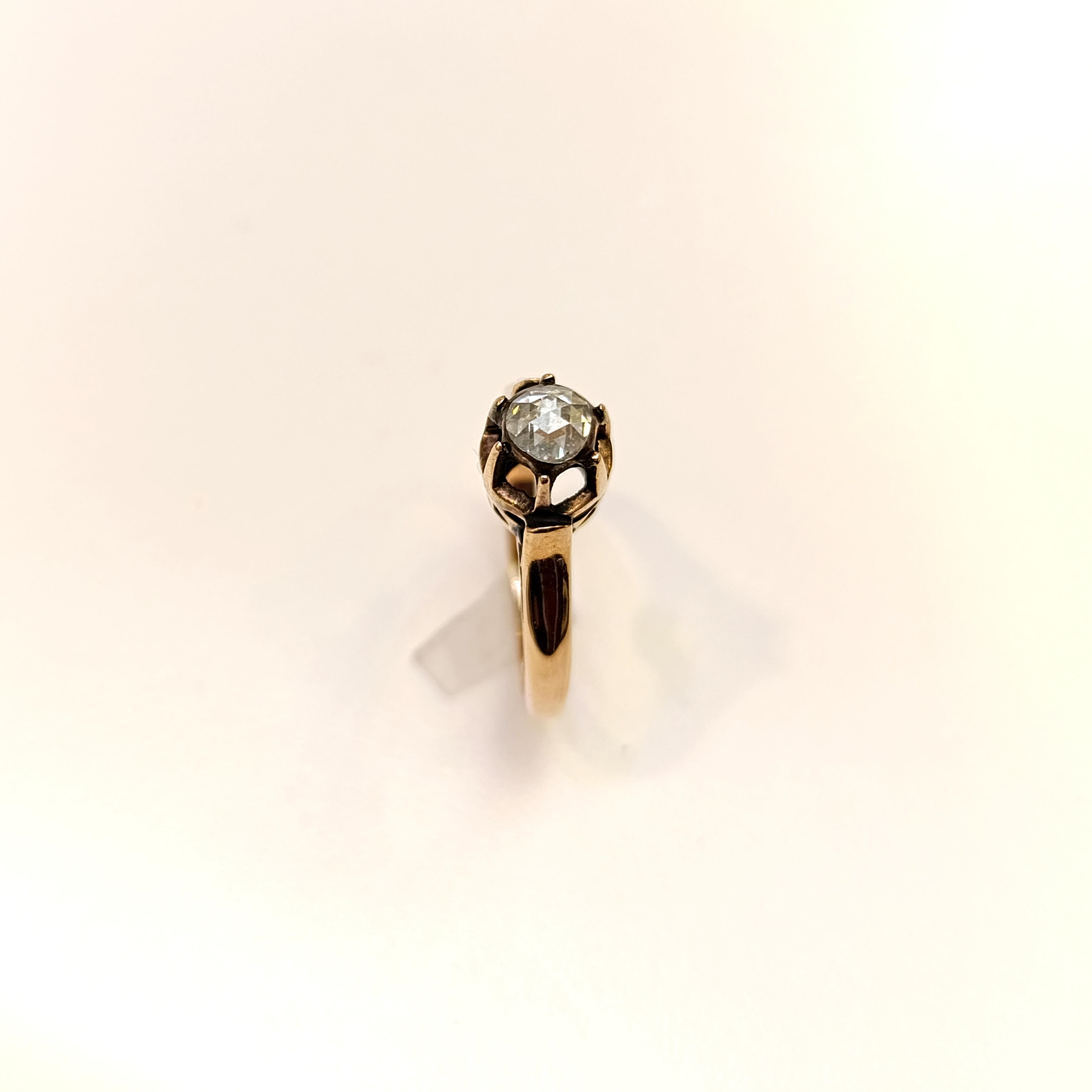 Elmas Tek Taş Yüzük 8 Ayar Altın HD videolu