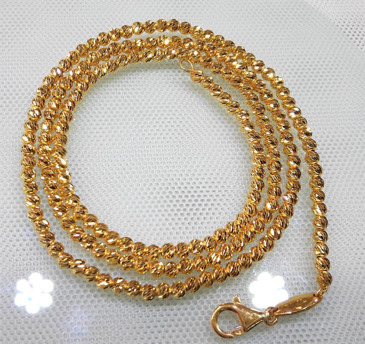 Kalemli Habbe Zincir 22 Ayar 50cm