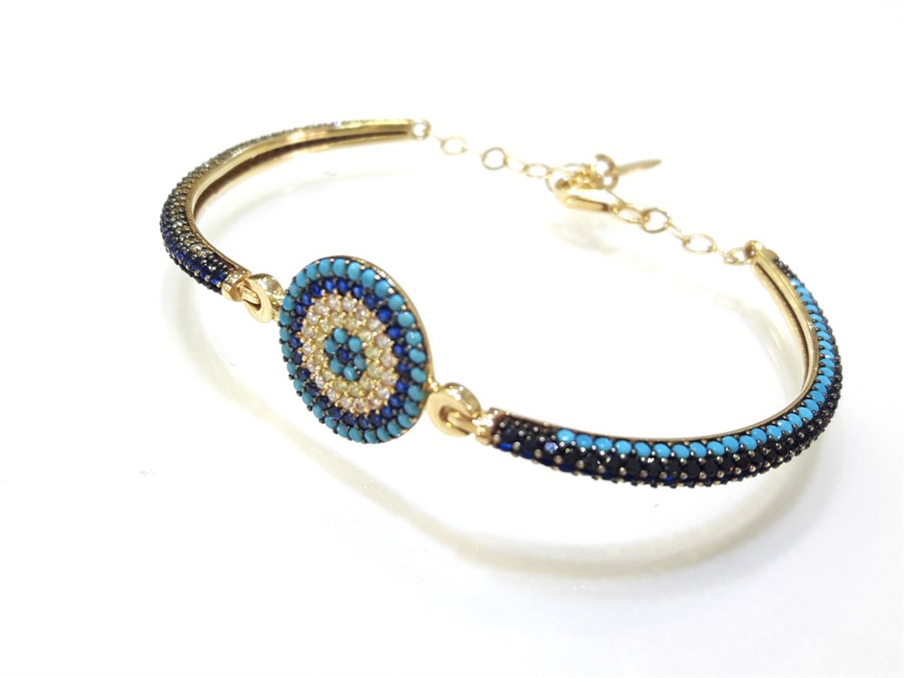 Göz Kelepçe Bilezik 14 Ayar Altın