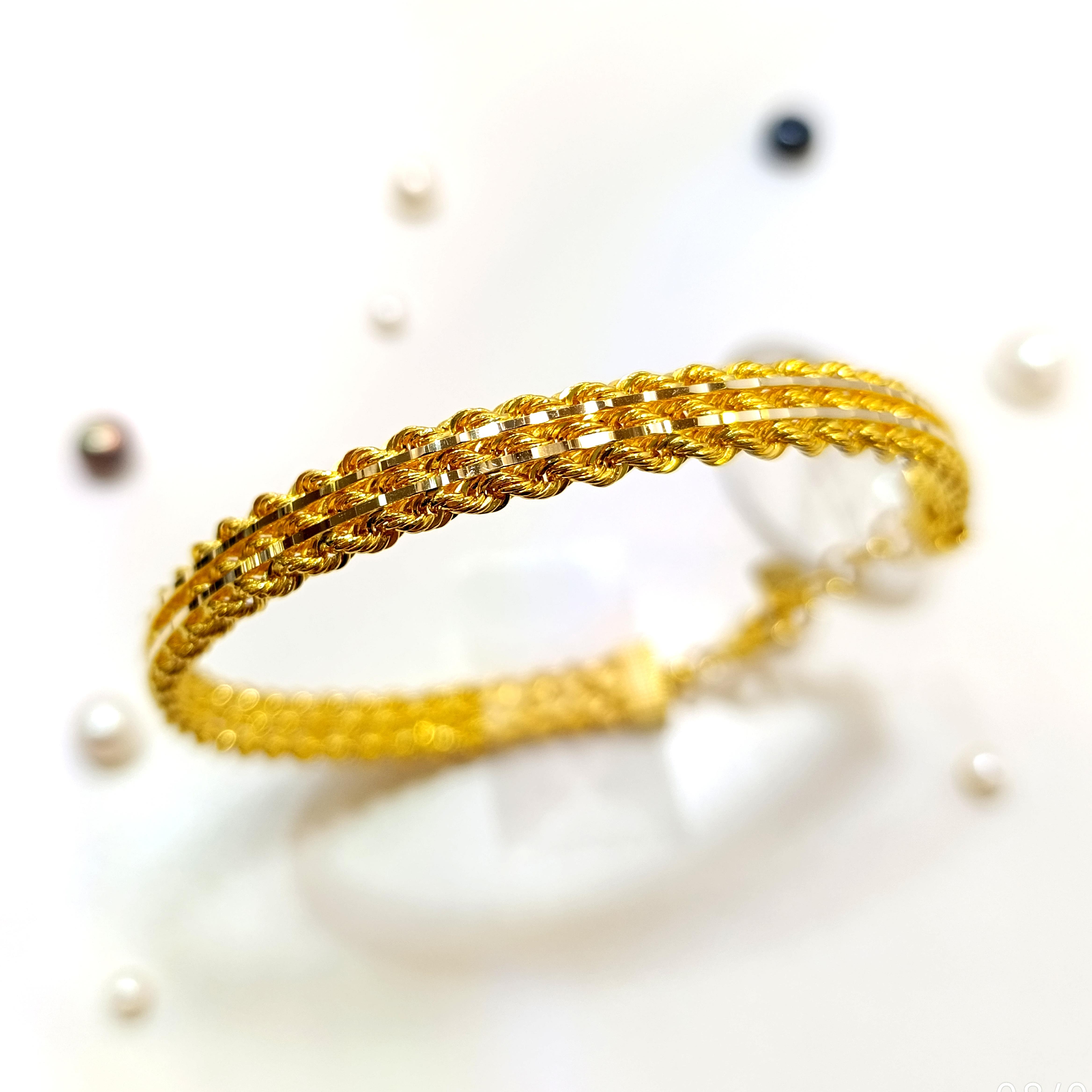 Halat Kelepçe Bilezik 14 Ayar Altın HD VİDEOLU