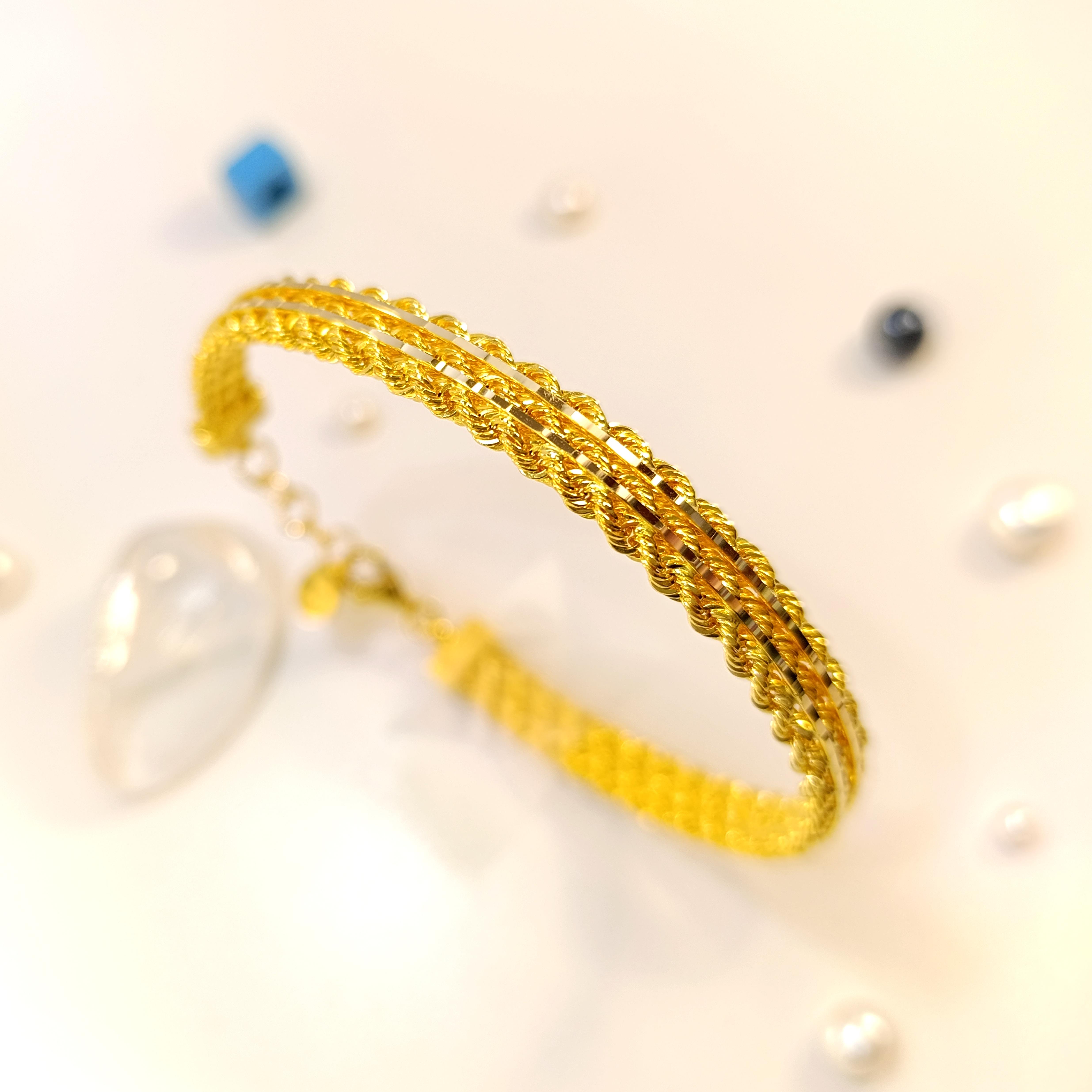 Halat Kelepçe Bilezik 14 Ayar Altın HD VİDEOLU