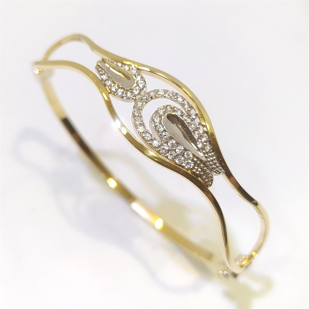 Lale Kelepçe Bilezik 14 Ayar Altın