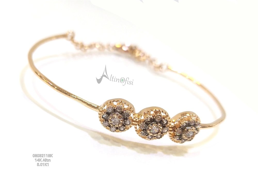 Otantik Kelepçe Bilezik 14 Ayar Altın