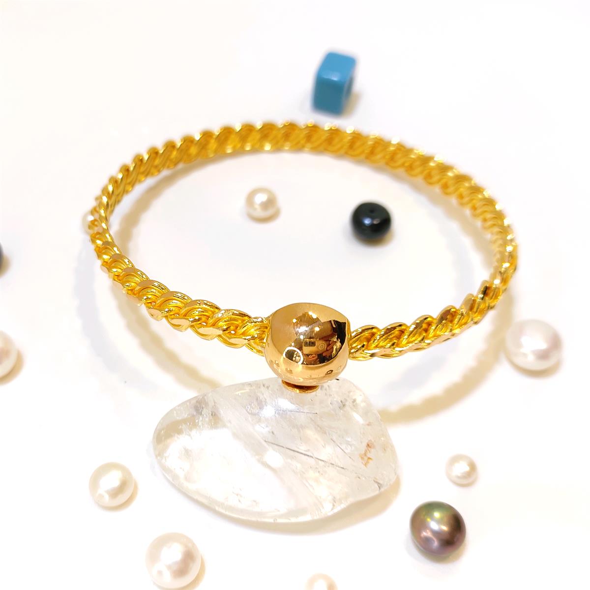 30gr İşçiliksiz Elmas Kırığı Kelepçe Bilezik 22 Ayar Altın Yatırım ve Tasarruf İçin