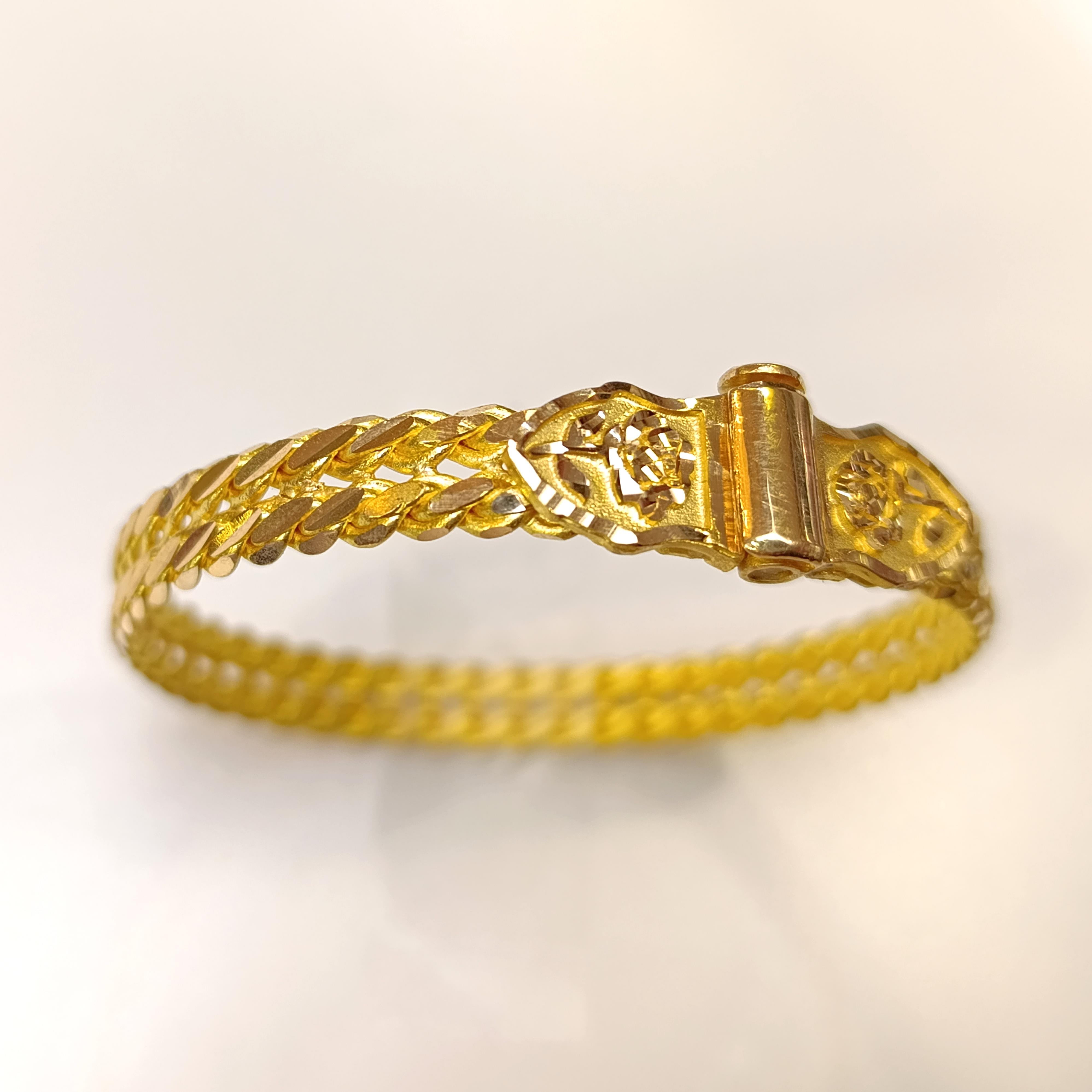 35.00gr Kelebek Kilitli Çİf Mersin Burmalı Kelepçe İşçiliksiz Bilezik 22 Ayar AltınHD VİDEOLU