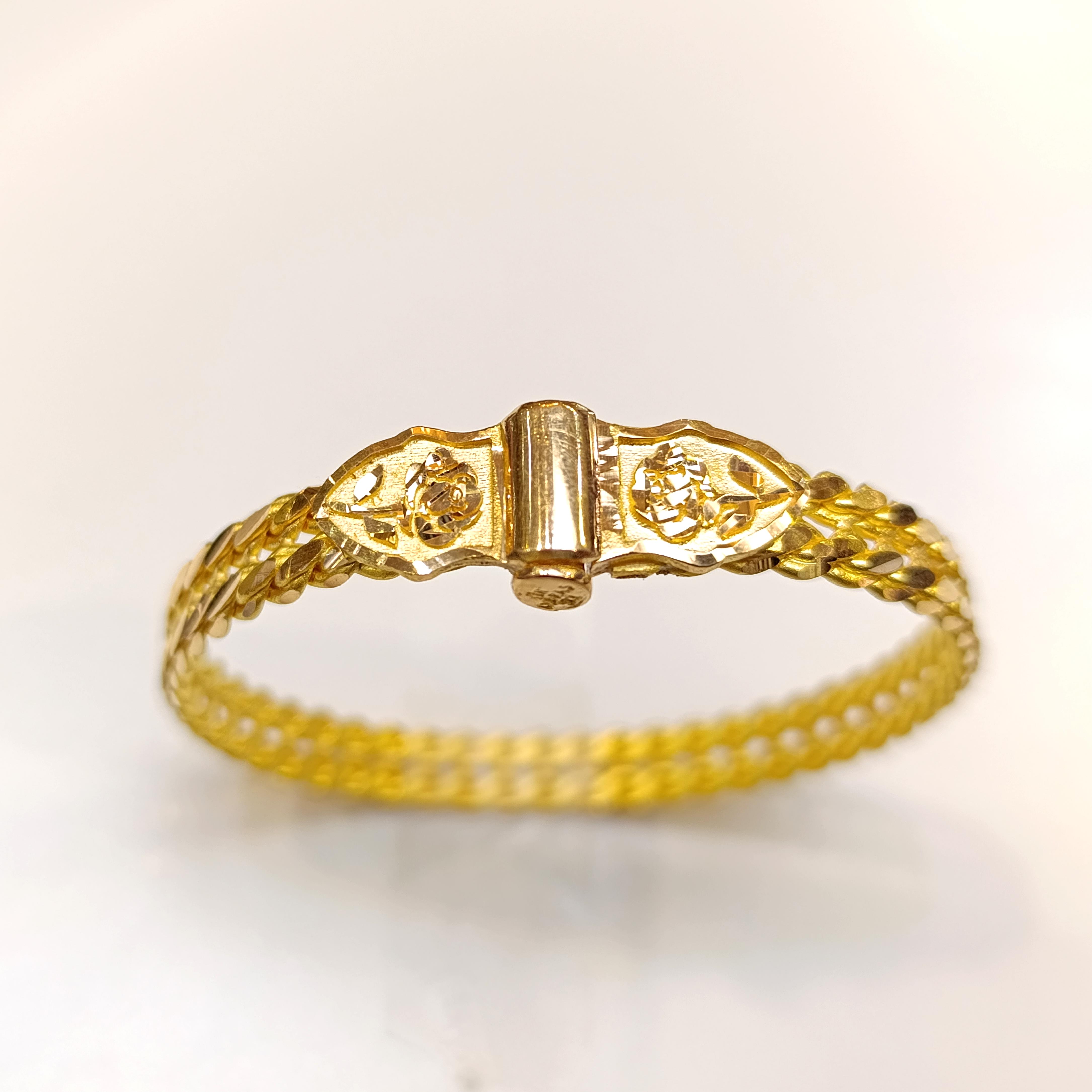 35.00gr Kelebek Kilitli Çİf Mersin Burmalı Kelepçe İşçiliksiz Bilezik 22 Ayar AltınHD VİDEOLU