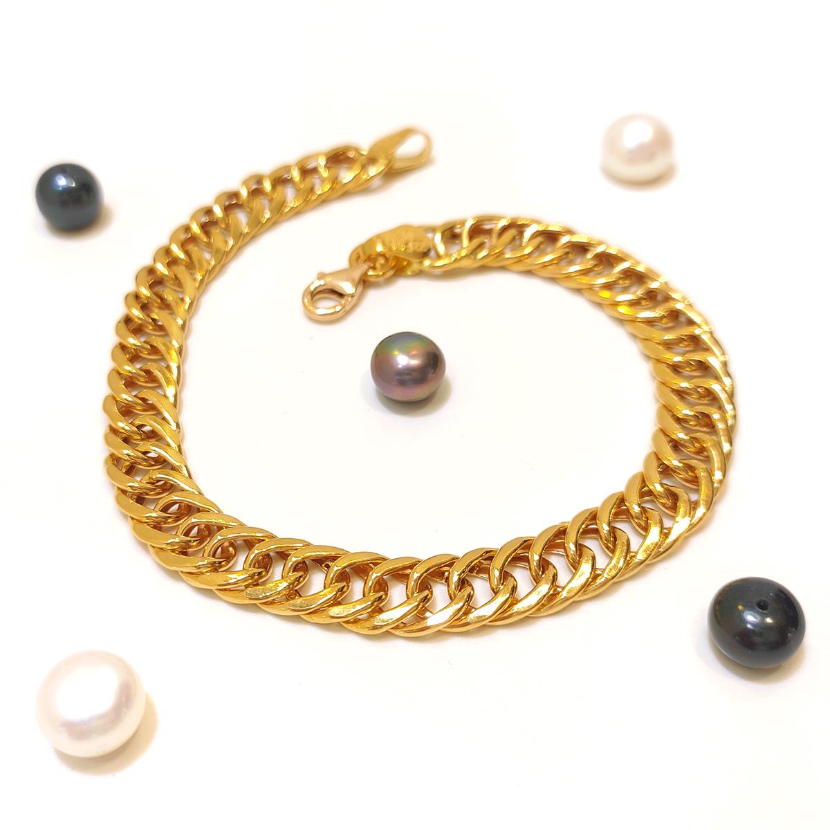 7.2mm Gurmet Zincir Bileklik Künye 22 Ayar Altın HD VİDEOLU