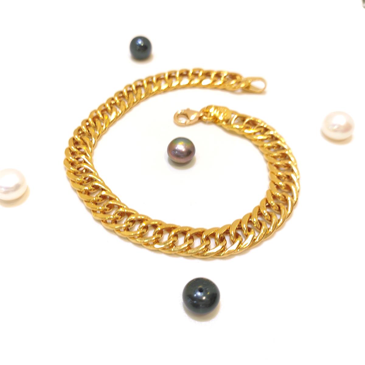 7.2mm Gurmet Zincir Bileklik Künye 22 Ayar Altın HD VİDEOLU