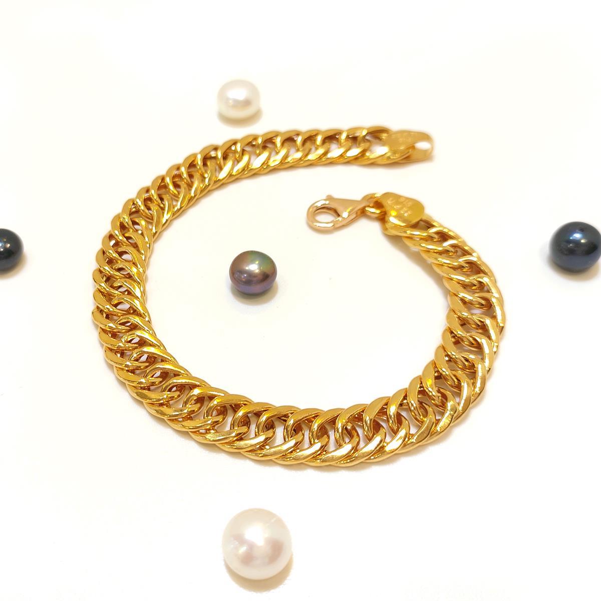 8.2mm Gurmet Zincir Bileklik Künye 22 Ayar Altın HD VİDEOLU