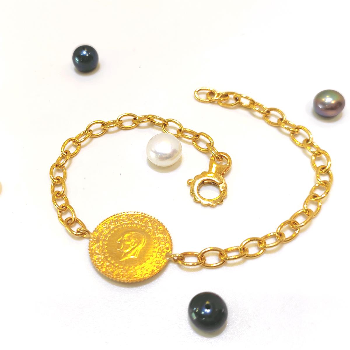 Çeyrek Altınlı Bileklik 22 Ayar altın HD VİDEOLU