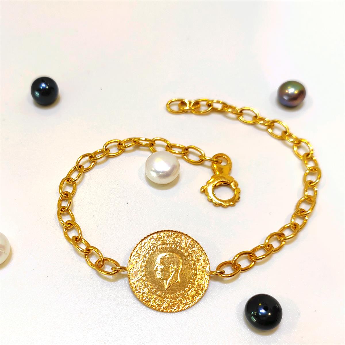 Çeyrek Altınlı Bileklik 22 Ayar altın HD VİDEOLU