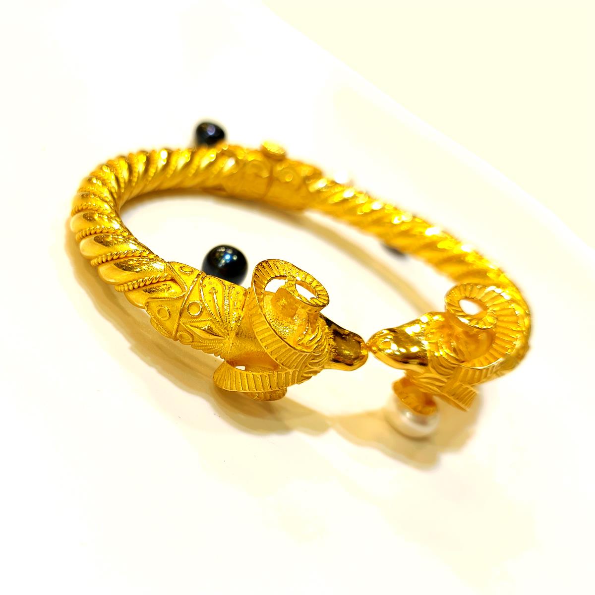 Koç Başı Kelepçe Bilezik 22 Ayar Altın HD VİDEOLU