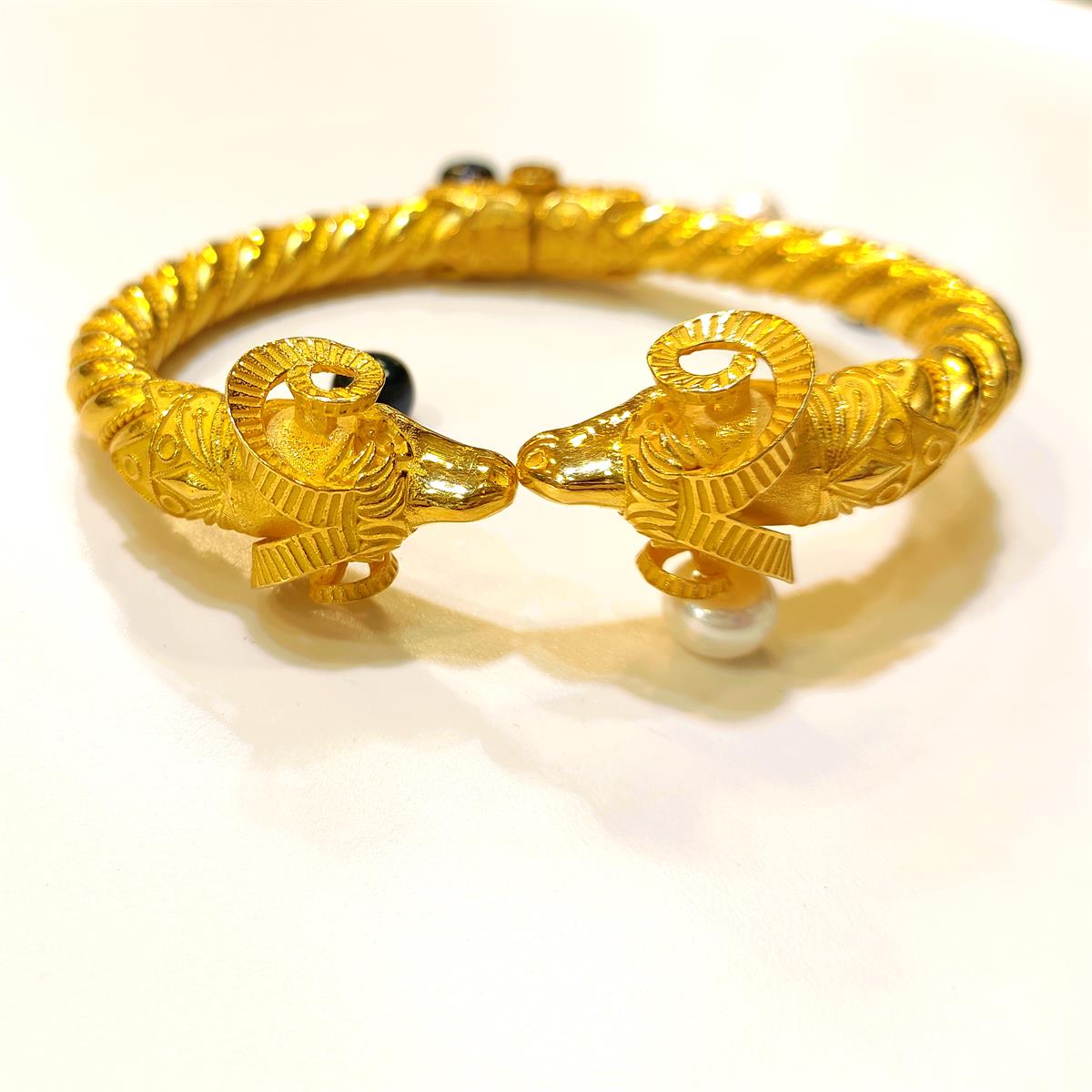 Koç Başı Kelepçe Bilezik 22 Ayar Altın HD VİDEOLU