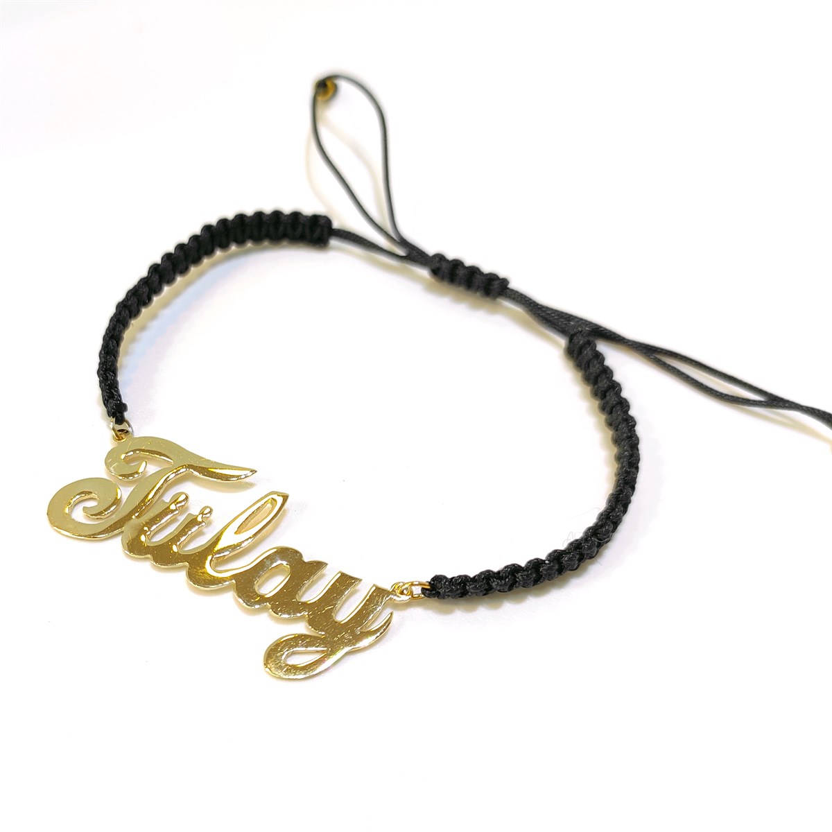 Makrome İsim Bileklik Künye 14 Ayar Altın 4K VİDEOLU