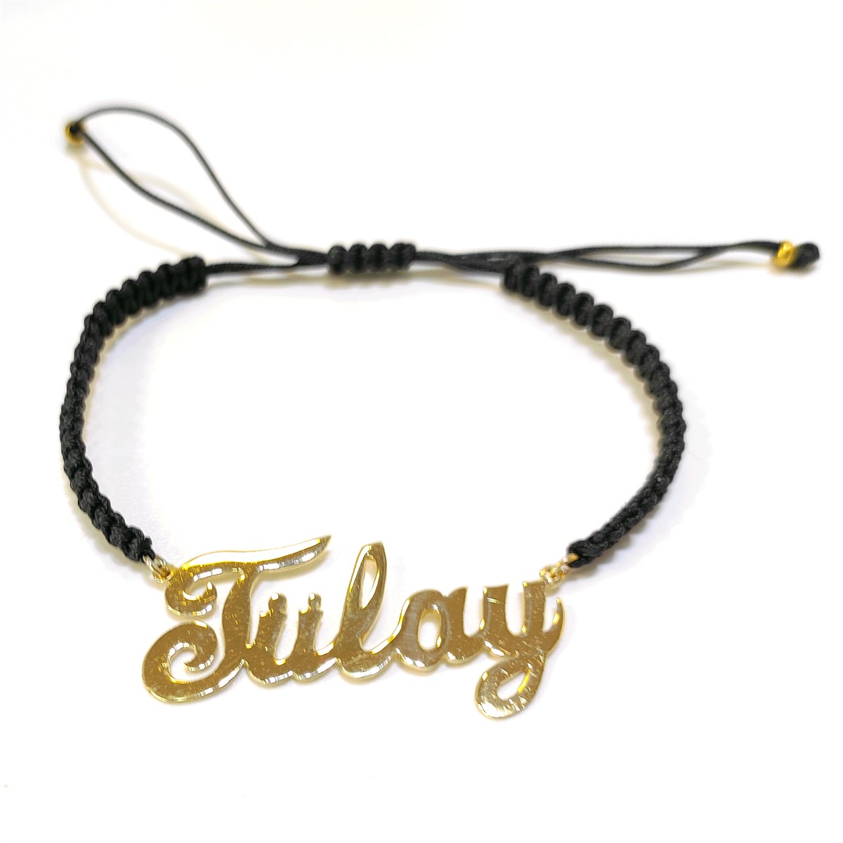 Makrome İsim Bileklik Künye 14 Ayar Altın 4K VİDEOLU