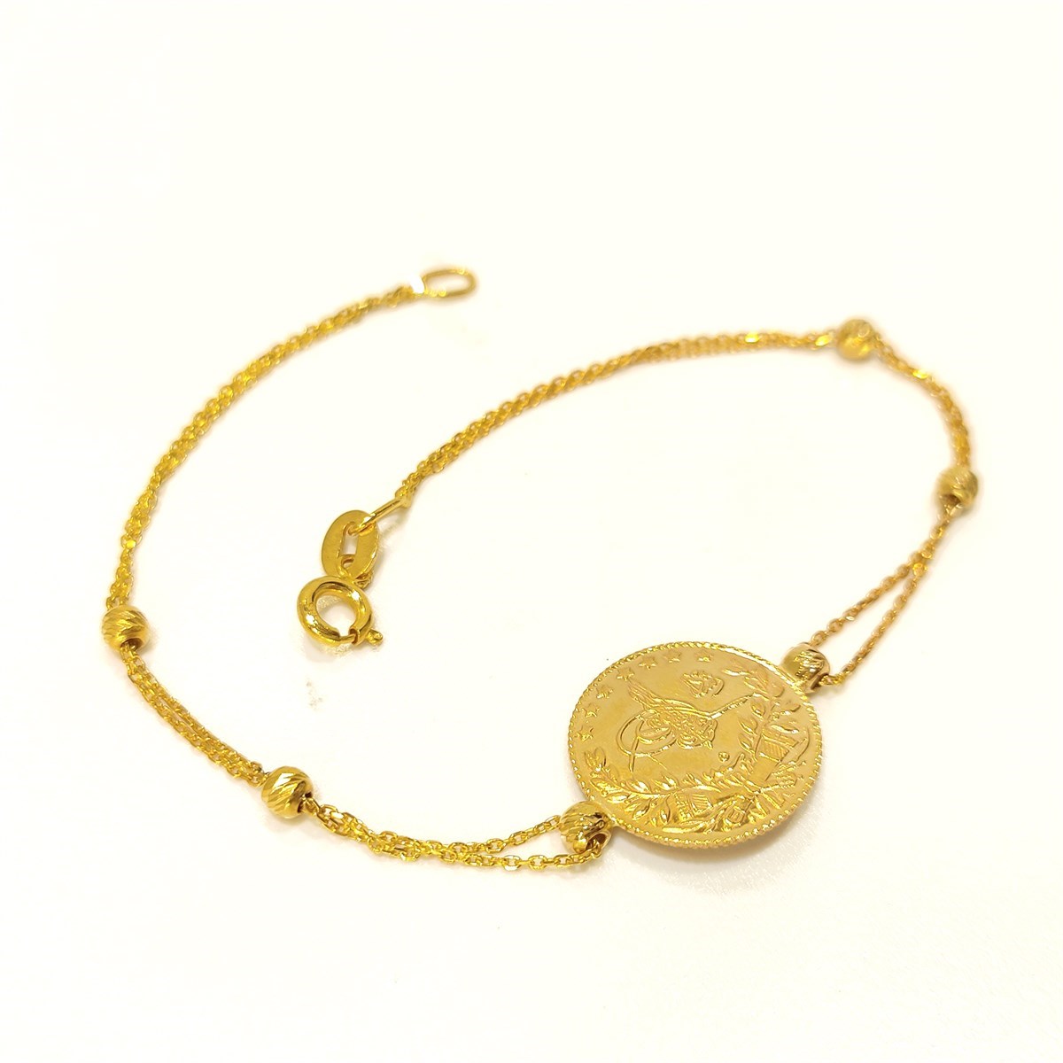 Reşat Çeyrek Altınlı Forse Zincirli  Künye Bileklik Altın 4K VİDEOLU